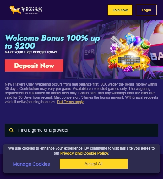 VegasParadise Casino
